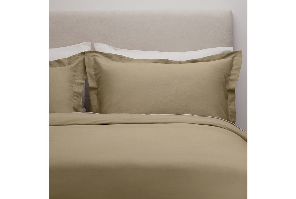 Linen Blend Khaki Duvet Set